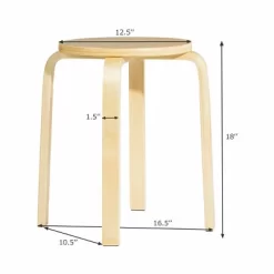 Tangkula 4 Pcs 17" Round Stacking Stool Dining Chair Set Backless Wood Seats Natural 15 Tangkula 4 Pcs 17" Round Stacking Stool Dining Chair Set Backless Wood Seats Natural -Tangkula GUEST 578d3b34 b104 4944 8e47 7b8baa22d21d