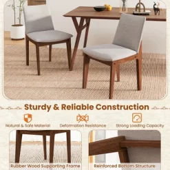 Tangkula Wooden Dining Chairs Of 4 W/ Added Cushions High Curved Back For Dining Room 14 Tangkula Wooden Dining Chairs Of 4 W/ Added Cushions High Curved Back For Dining Room -Tangkula GUEST 586236f9 e34e 49ca 82a0 53d435509177