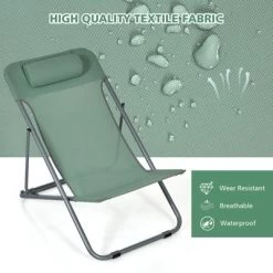 Tangkula 2 PCS Beach Chair Lounger Reclining Folding Chair W/3-Position Adjustable Backrest Blue/Orange/Green -Tangkula GUEST 59778537 9a9c 4980 9525 fa6718bdcdb5