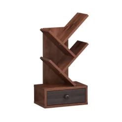 Tangkula 5-Tier Tree Bookshelf W/ Wooden Drawer Display Storage Organizer Rack -Tangkula GUEST 5a742ca5 7ca2 49b6 890a 9c663b5c9980