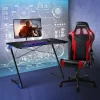 Tangkula Gaming Desk With LED 43.5-Inch Racing Style Computer Desk With Z-Shaped Metal Frame & Carbon Fiber Desktop Ergonomic -Tangkula GUEST 5bb437f9 8403 4523 af3a 28f6543e8cb7