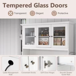 Tangkula 77" Tall Kitchen Pantry Storage Cabinet With LED Lights And Power Outlets 17 Tangkula 77" Tall Kitchen Pantry Storage Cabinet With LED Lights And Power Outlets -Tangkula GUEST 5beea9a2 b91c 4855 b72d 835e4fbae452