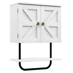 Tangkula Bathroom Wall Cabinet Medicine Storage Cabinet W/ Open Shelf & Towel Bar 21 Tangkula Bathroom Wall Cabinet Medicine Storage Cabinet W/ Open Shelf & Towel Bar -Tangkula GUEST 5c4bf3d6 255e 4844 bdf1 33b38238ef09