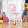 Tangkula 2-in-1 Kids Vanity Set Makeup Table & Chair Set For Toddlers W/Detachable Mirror Pink/White 2 Tangkula 2-in-1 Kids Vanity Set Makeup Table & Chair Set For Toddlers W/Detachable Mirror Pink/White -Tangkula GUEST 5c692fba 5004 4a1e bed8 3a0e4a2a637e