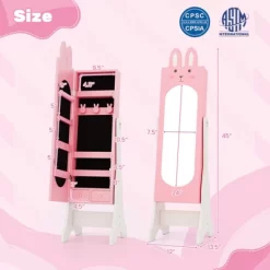 Tangkula Kids Jewelry Armoire Cabinet Free-Standing Full Length Mirror With Storage And 4 Tilt Angles 20 Tangkula Kids Jewelry Armoire Cabinet Free-Standing Full Length Mirror With Storage And 4 Tilt Angles -Tangkula GUEST 5cf4f383 676a 405d b8c7 0d90a2b887bb