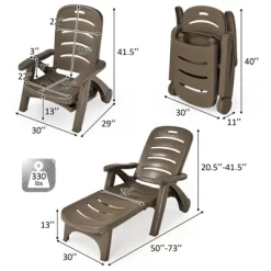 Tangkula 2 PCS Patio Chaise Lounge Chair 5-Position Folding Recliner For Beach Poolside Backyard 17 Tangkula 2 PCS Patio Chaise Lounge Chair 5-Position Folding Recliner For Beach Poolside Backyard -Tangkula GUEST 5d8c0f81 afab 4baf 8f2e b38cbeaeb358