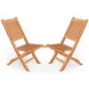 Tangkula Set Of 2 Teak Wood Outdoor Chair Folding Portable Patio Chair W/ Slatted Seat & Back 1 Tangkula Set Of 2 Teak Wood Outdoor Chair Folding Portable Patio Chair W/ Slatted Seat & Back -Tangkula GUEST 5d9dcf37 96c1 4373 b307 a21b14d2346d