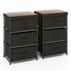 Tangkula 2PCS Fabric Bedside Table 3 Drawers Nightstand Small Dresser Bedroom Living Room 18 Tangkula 2PCS Fabric Bedside Table 3 Drawers Nightstand Small Dresser Bedroom Living Room -Tangkula GUEST 5e470958 ab0d 4d20 98e8 bd4e0731698b
