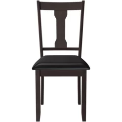 Tangkula Set Of 2 Dining Room Chairs Modern Wood Dining Side Chair High Back Kitchen Chairs With Rubber Wood Frame Black/Coffee -Tangkula GUEST 5ea44b03 2f91 4486 8676 56e62648f6ab