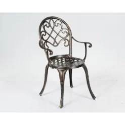 Tangkula Set Of 3 Patio Cast Aluminum Dining Table Chairs Set -Tangkula GUEST 5ecdd3bc 709a 4e1b b6be aa47723b155e