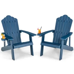 Tangkula 2PCS Adirondack Chair HIPS Adirondack Chair W/Cup Holder Realistic Wood Grain Weather Resistant Outdoor Chair For 380 LBS Weight Capacity Black/Navy/White/Teak/Dark Green/Red/Light Grey/Yellow 30 Tangkula 2PCS Adirondack Chair HIPS Adirondack Chair W/Cup Holder Realistic Wood Grain Weather Resistant Outdoor Chair For 380 LBS Weight Capacity Black/Navy/White/Teak/Dark Green/Red/Light Grey/Yellow -Tangkula GUEST 5ed28b75 896c 4232 bfca df1a02bce514