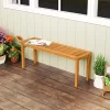 Tangkula 2 PCS 48" Outdoor Acacia Wood Bench Patio Dining Picnic Bench For Entryway Garden Poolside Balcony -Tangkula GUEST 5f553b44 fbe3 4c27 9569 6a08435ad678