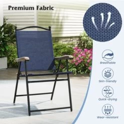 Tangkula Patio Folding Chairs Set Of 2 Outdoor Dining Chairs W/ Ergonomic Backrests & Armrests -Tangkula GUEST 5fb162e4 ddba 415d bd8d 1e398b384bd9