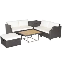 Tangkula 7PCS Outdoor Furniture Set W/ PE Wicker Cushions Conversations On The Sectional Sofa Patio -Tangkula GUEST 5fe5dfeb 1395 41d9 9e2e 593270f4e7b4