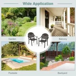 Tangkula 4 Pieces Cast Aluminum Patio Chair Bistro Dining Chair Outdoor Cast Aluminum Chair 17 Tangkula 4 Pieces Cast Aluminum Patio Chair Bistro Dining Chair Outdoor Cast Aluminum Chair -Tangkula GUEST 613a9899 f8b3 4fe0 a9cb 24abf4a11130