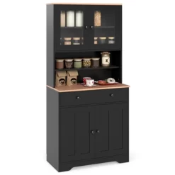 Tangkula Pantry Cabinet 67" Tall Kitchen Floor Cabinet W/ 2 Removable Shelves 2 Drawers 20 Tangkula Pantry Cabinet 67" Tall Kitchen Floor Cabinet W/ 2 Removable Shelves 2 Drawers -Tangkula GUEST 61e4f418 854d 44ad 9f4d ea4dabcb02ec