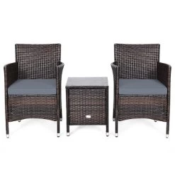 Tangkula 3-Piece Patio Wicker Rattan Furniture Set Conversation Sofa Set W/Coffee Table Grey 16 Tangkula 3-Piece Patio Wicker Rattan Furniture Set Conversation Sofa Set W/Coffee Table Grey -Tangkula GUEST 61e9ac1f 0cbf 4667 ae4e 3beac3730589