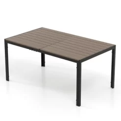Tangkula 59" X 35" Large Rectangle Outside Table W/ Metal Legs Accommodate Up To 6 19 Tangkula 59" X 35" Large Rectangle Outside Table W/ Metal Legs Accommodate Up To 6 -Tangkula GUEST 62cc5bd3 22e7 4854 b43f 0213c9737682