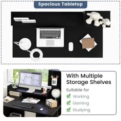 Tangkula 48" Modern Computer Desk Home Office Workstation W/ Hutch & Storage Shelves 18 Tangkula 48" Modern Computer Desk Home Office Workstation W/ Hutch & Storage Shelves -Tangkula GUEST 6500bfdc f69c 4cf1 b954 d857b26cbf13