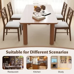 Tangkula Dining Chairs Set Of 4 Upholstered Kitchen Side Chairs W/ Rubber Wood Frame -Tangkula GUEST 6653bfa8 c574 4888 88e6 d19054a56a3a