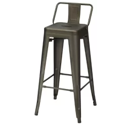 Tangkula Set Of 4 Metal Bar Stools 30" Industrial Height Chair Low Back -Tangkula GUEST 6741198f 0c95 4385 a726 826189821f54