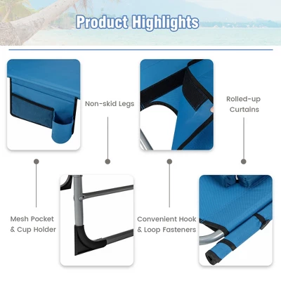 Tangkula Folding Chaise Lounge Chair Sunbathing Recliner W/ Face Hole & Removable Pillow 6 Tangkula Folding Chaise Lounge Chair Sunbathing Recliner W/ Face Hole & Removable Pillow - Image 4