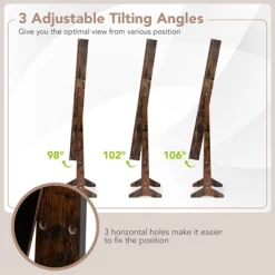 Tangkula Jewelry Mirrored Cabinet Armoire Organizer Storage Box W/ Stand Christmas Gift -Tangkula GUEST 6a6aba20 e7dc 4b51 8dd9 0e3594b8aaf1