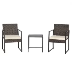 Tangkula 3PCS Patio Rattan Hand-Woven PE Wicker Bistro Set Outdoor Furniture Set W/ Table & Cushion 19 Tangkula 3PCS Patio Rattan Hand-Woven PE Wicker Bistro Set Outdoor Furniture Set W/ Table & Cushion -Tangkula GUEST 6a9bf91c f1f5 465e ab08 16b5a7555f07