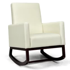 Tangkula 2-in-1 Upholstered Rocking Chair With Wood Leg & Pillow Relax Sofa Chair Light Grey/Beige/Dark Gray -Tangkula GUEST 6aa766b6 318c 488e 80b9 438bf20f6fbf