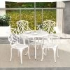 Tangkula 5 Pieces All-Weather Outdoor Cast Aluminum Dining Set Round Dining Table 2 Tangkula 5 Pieces All-Weather Outdoor Cast Aluminum Dining Set Round Dining Table -Tangkula GUEST 6ab947ee 85be 4a72 9047 972d1236fef1