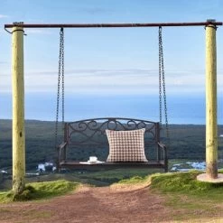 Tangkula Patio Hanging Porch Swing Outdoor 2-Person Metal Swing Bench Chair W/ Chains -Tangkula GUEST 6b8f1e4e 39dd 4c41 b999 2d3c181dbac1