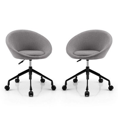 Tangkula Set Of 2 Swivel Home Office Chair Adjustable Accent Chair W/ Flexible Casters 14 Tangkula Set Of 2 Swivel Home Office Chair Adjustable Accent Chair W/ Flexible Casters - Image 12
