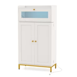 Tangkula Kitchen Pantry Cabinet Power Outlet & APP Control LED Lights Acrylic Flip Door 21 Tangkula Kitchen Pantry Cabinet Power Outlet & APP Control LED Lights Acrylic Flip Door -Tangkula GUEST 6c6c7032 67e4 455e aa9b 60b7ebcc6dea