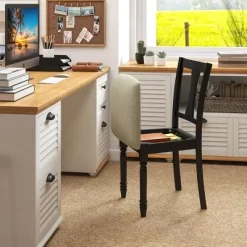 Tangkula Set Of 4 Upholstered Wooden Dining Chair W/ Seat Storage Space -Tangkula GUEST 6c96212c a09c 4075 be19 50ca246b06b2