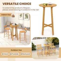 Tangkula 24" Bar Height Table W/ Footrest Patio Bistro Table For Indoors Outdoors 8 Tangkula 24" Bar Height Table W/ Footrest Patio Bistro Table For Indoors Outdoors -Tangkula GUEST 6e36efc7 bdb7 40fe a1c6 3f6c7dd95a83