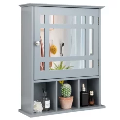 Tangkula Mirrored Medicine Cabinet Bathroom Wall Mounted Storage W/Adjustable Shelf -Tangkula GUEST 6e5b27ce 3255 41e1 a616 a31c8917b491
