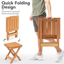 Tangkula Outdoor Folding Side Table Hardwood Patio Bistro Table W/ Slatted Tabletop & X-shaped Legs 15 Tangkula Outdoor Folding Side Table Hardwood Patio Bistro Table W/ Slatted Tabletop & X-shaped Legs -Tangkula GUEST 6e77bc17 b8fa 4be3 aec6 ab86c2db9a8e