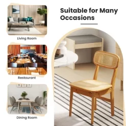 Tangkula Rattan Dining Chairs Set Of 4 Kitchen Dining Chairs W/ Simulated Rattan Backrest 19 Tangkula Rattan Dining Chairs Set Of 4 Kitchen Dining Chairs W/ Simulated Rattan Backrest -Tangkula GUEST 6f4c698a 9e91 4f5f ab25 619a1fb80cea