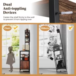 Tangkula 67" Bakers Rack W/ Power Outlet Coffee Bar Cabinet W/ S-Shaped Hooks 19 Tangkula 67" Bakers Rack W/ Power Outlet Coffee Bar Cabinet W/ S-Shaped Hooks -Tangkula GUEST 6face390 ebe2 473d aea0 e4397eae7952