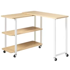 Tangkula Sofa Side Table W/Storage Shelves Mobile End Table Rolling Couch Table Desk For Living Room Bedroom -Tangkula GUEST 6fe88e05 9873 4a26 896d f4982d389c15