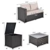 Tangkula 4 PCS Patio Rattan Furniture Set Wicker Conversation Set W/Storage Box -Tangkula GUEST 711650f6 10a2 4920 8270 7e9c1479d5c2