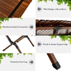 Tangkula Folding Wooden Camping Table Portable Picnic Table W/ Carry Bag Roll-up Bamboo Tabletop Outdoor Travel Camping Table Natural/Coffee 19 Tangkula Folding Wooden Camping Table Portable Picnic Table W/ Carry Bag Roll-up Bamboo Tabletop Outdoor Travel Camping Table Natural/Coffee -Tangkula GUEST 714da9a1 83a8 45c5 b421 a648d5c77fec