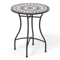 Tangkula 24" Bistro Table W/ Ceramic Tile Tabletop Heavy-Duty Metal Structure Patio 17 Tangkula 24" Bistro Table W/ Ceramic Tile Tabletop Heavy-Duty Metal Structure Patio -Tangkula GUEST 71b50e7e 59fb 473c bba9 c8cce9401c4e