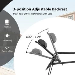Tangkula 3PCS Patio Adjustable Back Stackable Chairs Side Table Set Bistro Set Classic Furniture Chair Set For Garden Black/Brown/Grey 18 Tangkula 3PCS Patio Adjustable Back Stackable Chairs Side Table Set Bistro Set Classic Furniture Chair Set For Garden Black/Brown/Grey -Tangkula GUEST 7250a360 709f 4860 b830 abfbbce48fee