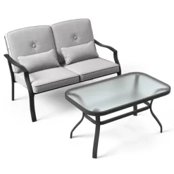 Tangkula 2PCS Furniture Set Outdoor Loveseat Chair Coffee Table Cushioned Seat Patio 9 Tangkula 2PCS Furniture Set Outdoor Loveseat Chair Coffee Table Cushioned Seat Patio -Tangkula GUEST 72b3287a 27aa 4e31 ae61 76c7e8eeaa6b
