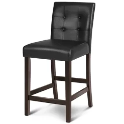 Tangkula Set Of 4 Bar Stools 25inch Counter Height Barstool Pub Chair Rubber Wood Black 19 Tangkula Set Of 4 Bar Stools 25inch Counter Height Barstool Pub Chair Rubber Wood Black -Tangkula GUEST 72bd5e89 cea6 458f 9a4a c1224cac4f0d