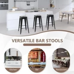 Tangkula 30" Set Of 4 Stackable Backless Metal Bar Stools W/ Footrest For Kitchen 19 Tangkula 30" Set Of 4 Stackable Backless Metal Bar Stools W/ Footrest For Kitchen -Tangkula GUEST 736ab183 be8c 455b a20a 8a495c9e3cd1