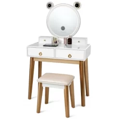 Tangkula Makeup Dressing Vanity Table Set W/ Touch Screen Mirror -Tangkula GUEST 749bd943 43e1 4b01 9312 5e8d0662c076