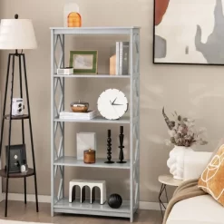 Tangkula 5-Tier Open Bookshelf Bookcase Standing Casual Home Storage Display Rack -Tangkula GUEST 75a11182 2498 4d3b 9a54 0164a4a3ddbb