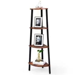 Tangkula 4-layers Corner Shelf Metal Storage Rack Bookcase Display Stand Wood 11 Tangkula 4-layers Corner Shelf Metal Storage Rack Bookcase Display Stand Wood -Tangkula GUEST 76a2484c 943f 4d9c a4fc a781fdb3fce8